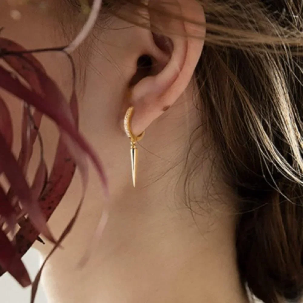 Spike Gold Drop Earrings